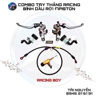 COMBO CẶP TAY THẮNG DẦU RCB 17 PISTON XÁM TITAN