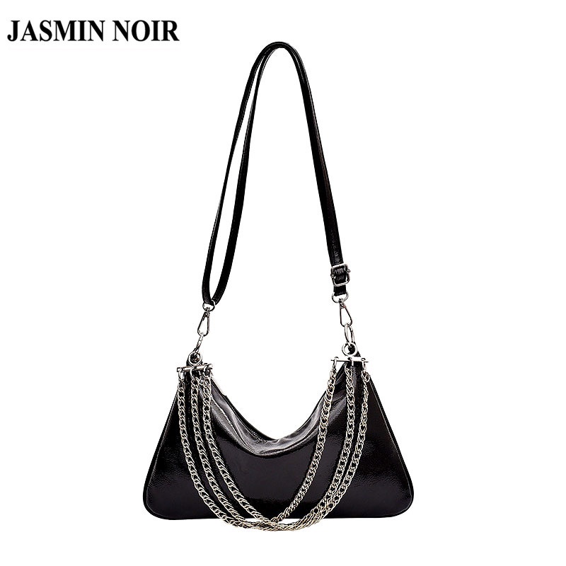 Túi Đeo JASMIN NOIR Chéo Bằng Da PU Hình Bán Nguyệt Thời Trang Cho Nữ