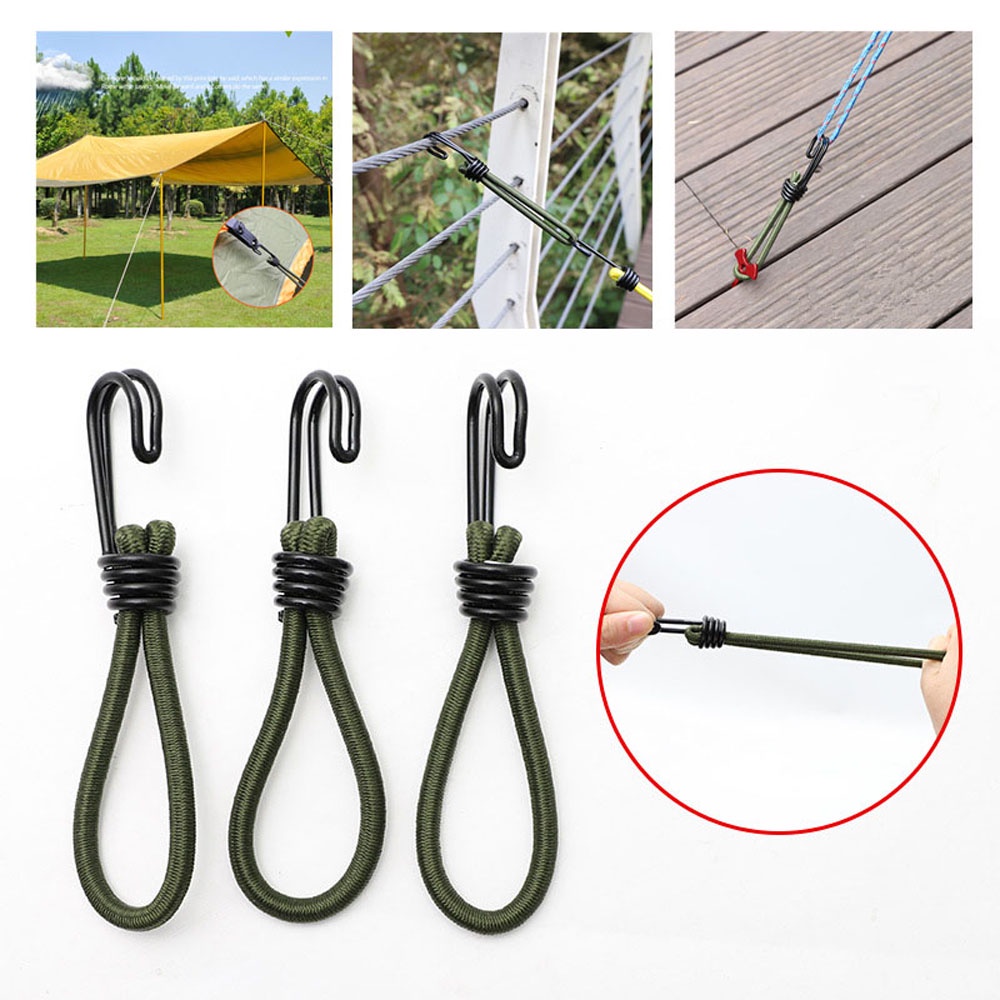 Set 4 Dây Co Giãn Có Thể Tái Sử Dụng Dùng Để Buộc Lều Trại