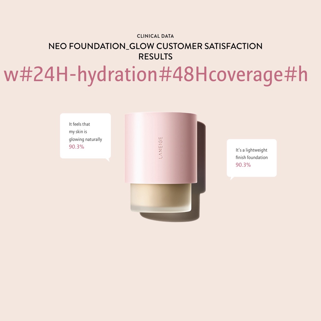 Kem nền LANEIGE Neo Foundation 1ml mịn lì lấp lánh dùng khi đi du lịch