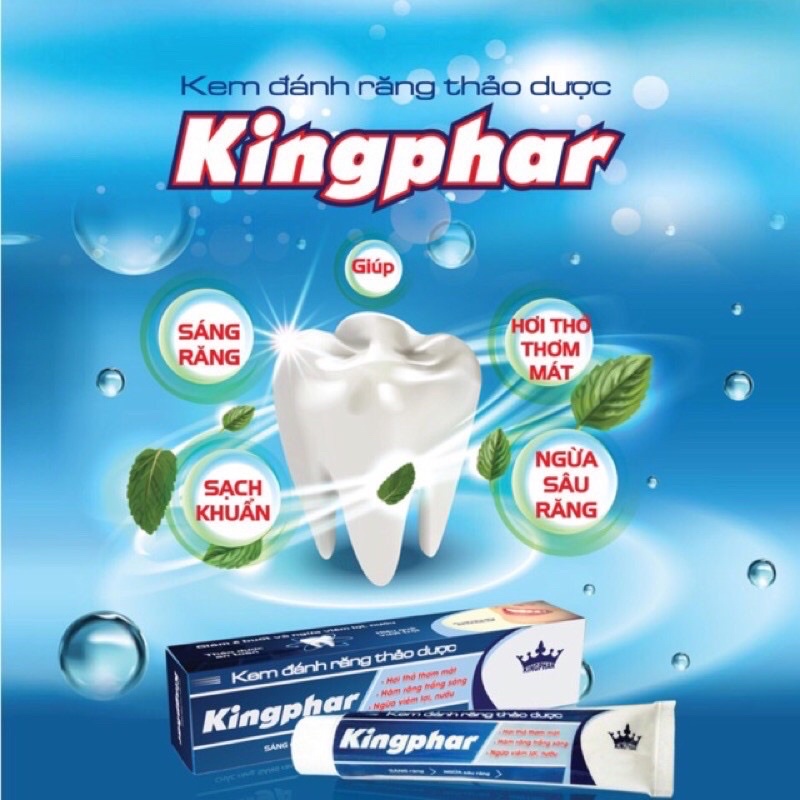 Km đánh răng thảo dược Kingphar-Hết ê buốt,viêm,chảy máu chân răng 100g