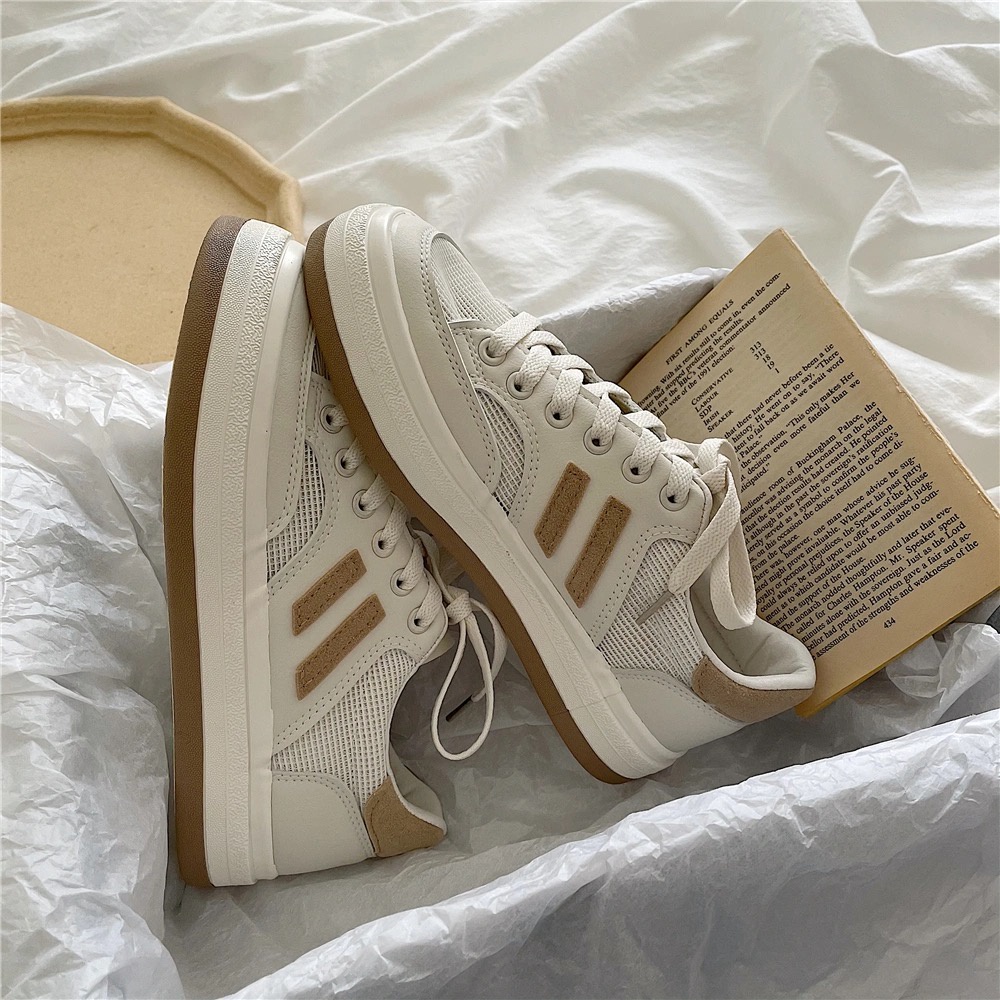 GIÀY Sneakers BUỘC  DÂY NỮ KẺ VẠCH HỌC  SINH