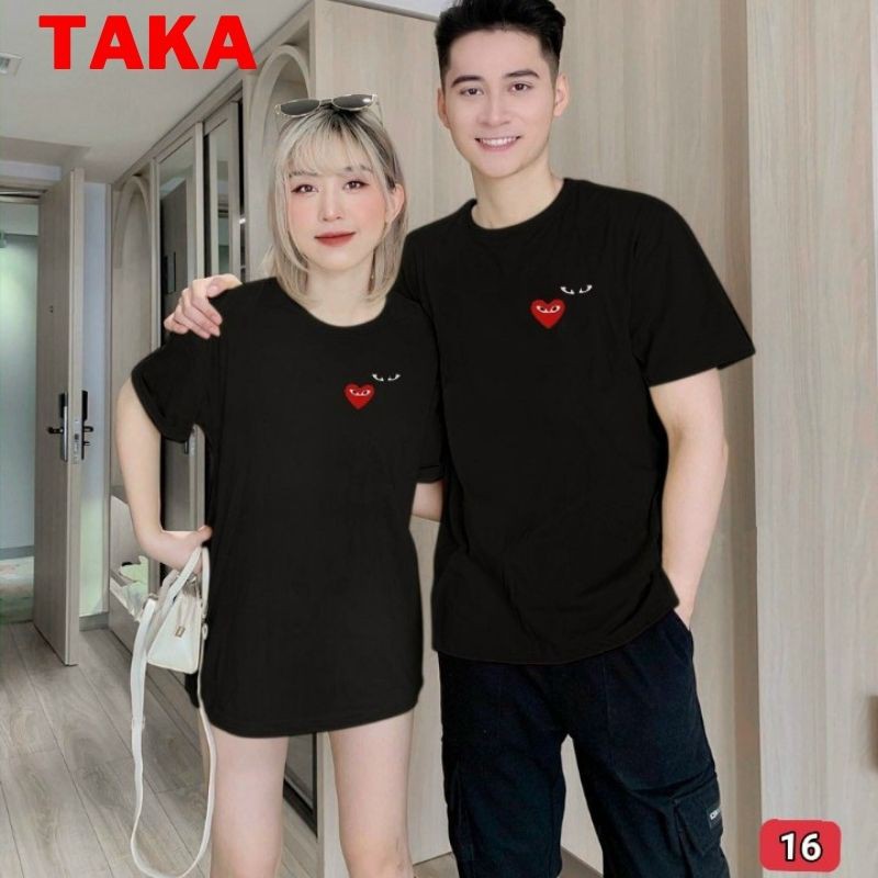 Áo thun trơn cặp đôi nam nữ chất vải cotton,áo phông thoáng mát,taka 16
