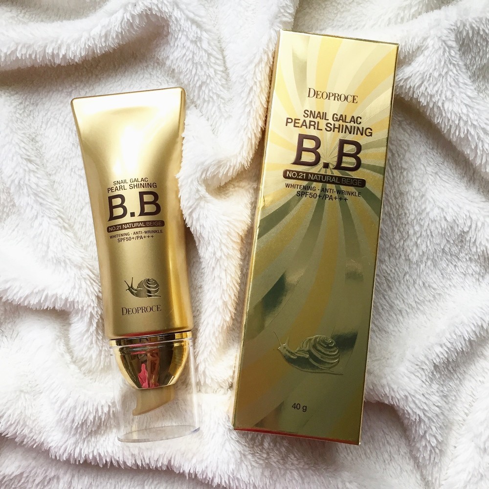 Kem Nền Trang Điểm Mịn Da Dưỡng Trắng DEOPROCE Snail Galac Pearl Shining BB Cream 40g