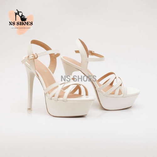 Giày cao gót catwalk đế đúp 4 dây thời trang trẻ thanh lịch 13cm - NS2123