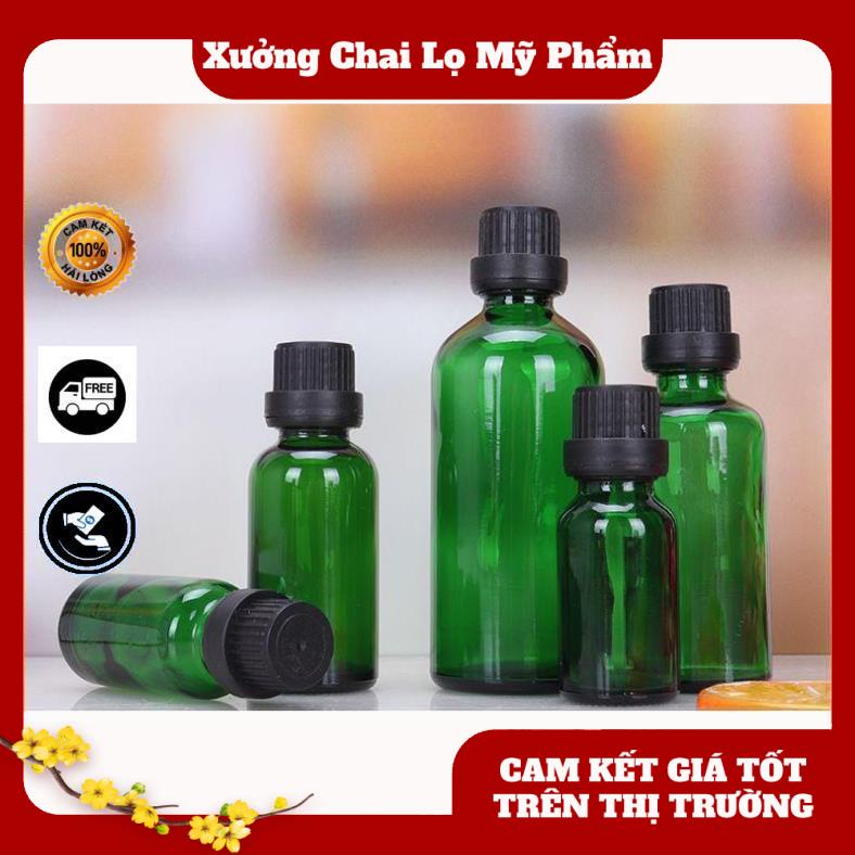 Lọ Chiết Serum ❤ [5ml,10ml] Lọ đựng tinh dầu Xanh Lá nắp vặn đen,trắng chiết serum , phụ kiện du lịch