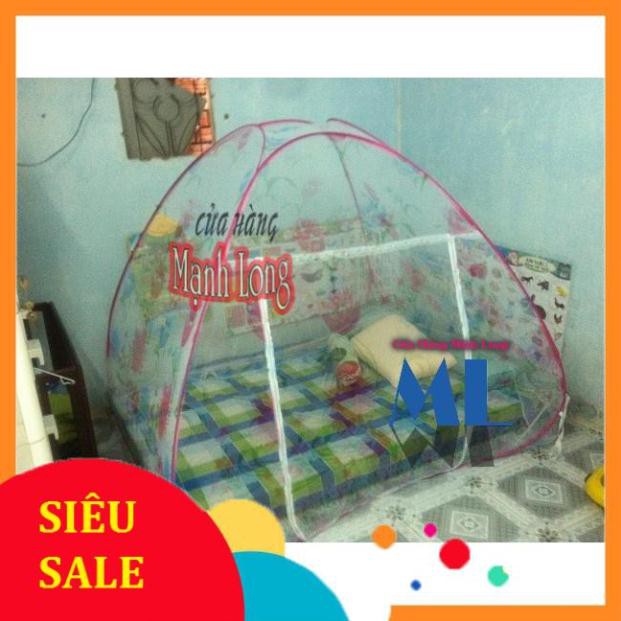 [ĐỪNG BỎ LỠ] Mùng chụp tự bung 1m4 x 2m Minh Long - HỒNG HOA