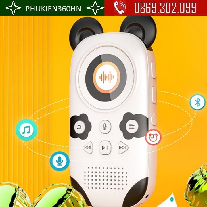 Máy nghe nhạc Ruizu X31 Bluetooth MP3 1.5Inch 16 GB Mini kiểu dáng Dễ Thương MP3, đài FM, Ghi Âm, Đồng Hồ Báo Thức