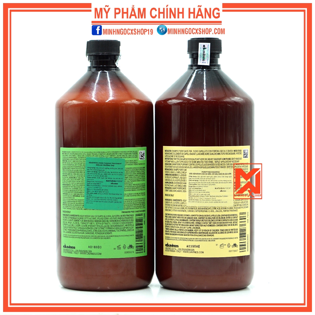 Dầu gội xả chống gàu DAVINES 1000ml chính hãng