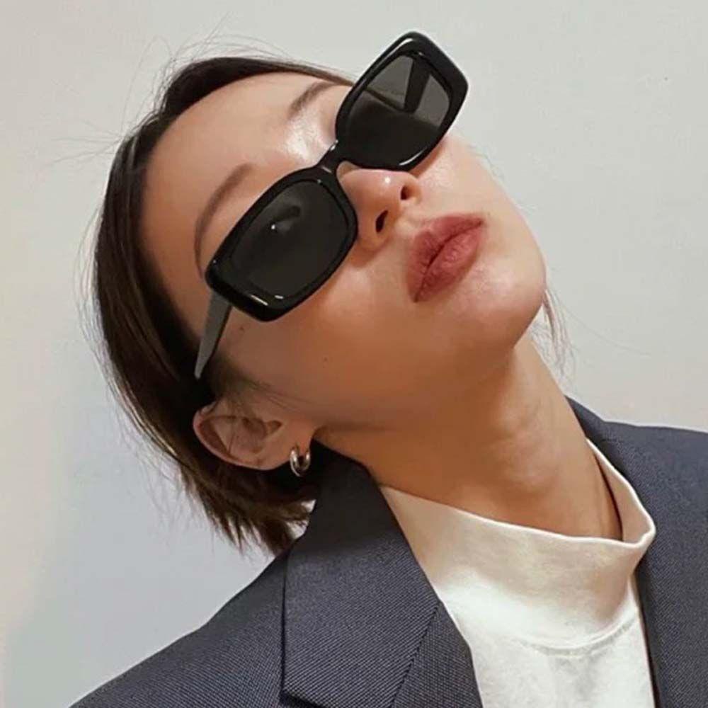 Kính Mát Gọng Vuông Nhỏ Chống Tia UV Màu Sắc Thời Trang Phong Cách Âu Mỹ Dành Cho Nữ