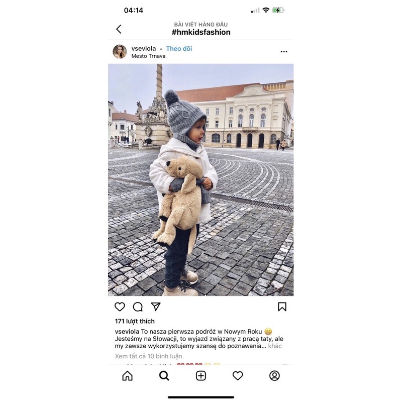 Mũ len H&M bé trai