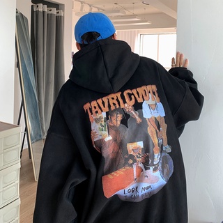Áo hoodie tay dài in họa tiết thời trang có size lớn cho nam nữ