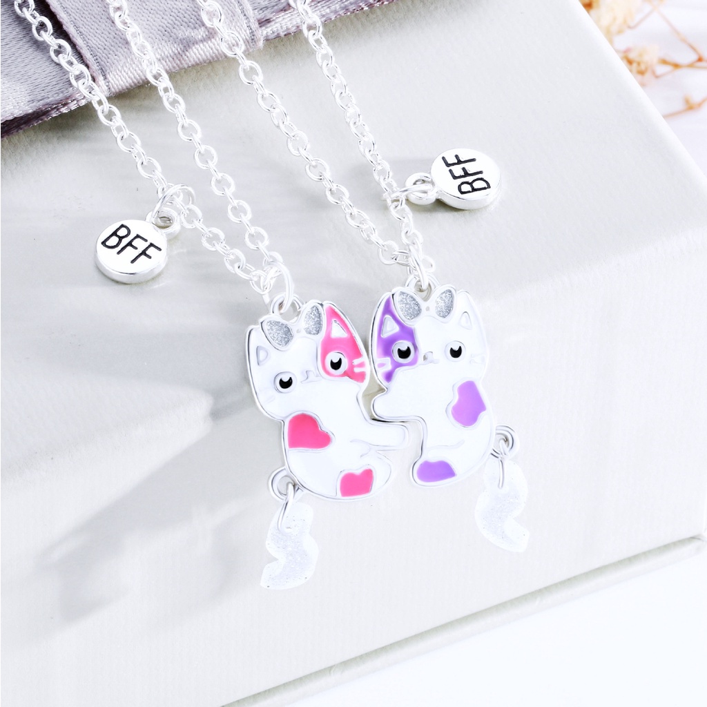 1 Cặp Vòng Cổ Choker Mặt Hình Mèo Dễ Thương Sáng Tạo Có Từ Tính