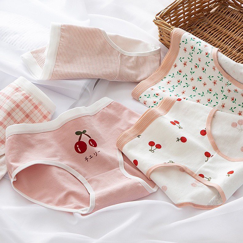 Xả set 3 quần lót bé gái size Đại 30-48kg  Quần chip cho bé gái Freesize- Đủ màu hồng, trắng xinh xắn