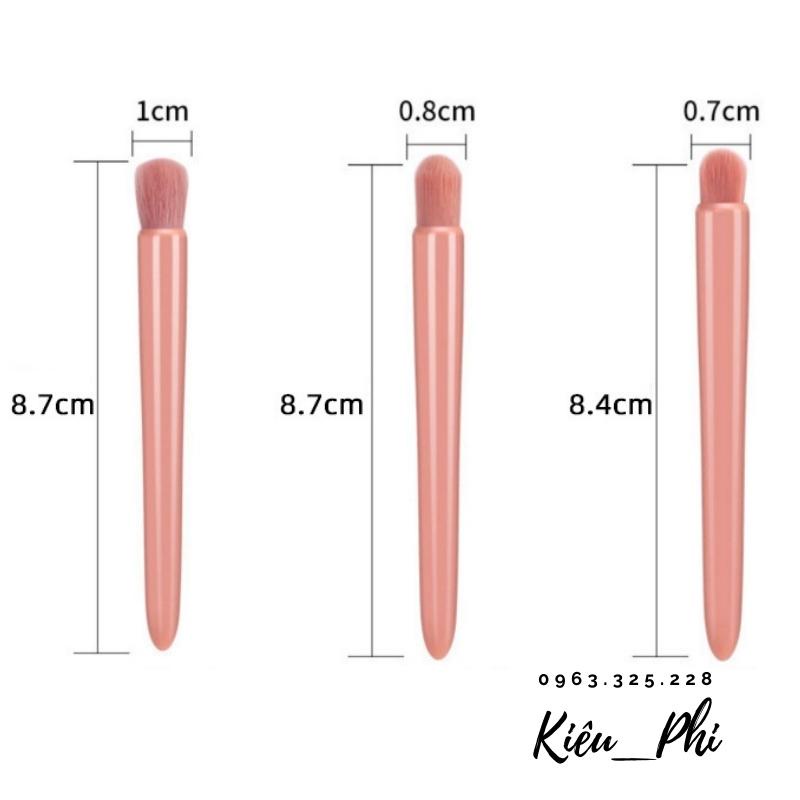 Set cọ trang điểm cá nhân chuyên nghiệp 5 món màu hồng - bộ cọ trang điểm lông mềm đa năng cao cấp