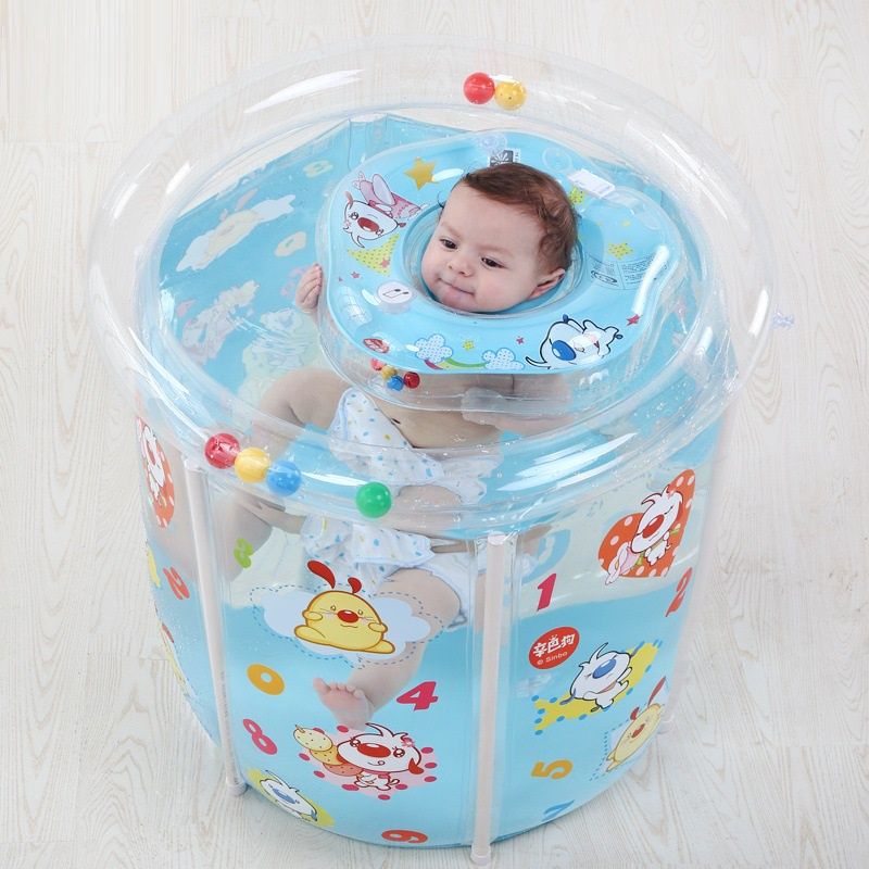 [Xả kho thu hồi vốn] Bể bơi thành cao size lớn 80x80 cm tặng rùa bơi kèm phao nâng cổ và bơm | Bảo An