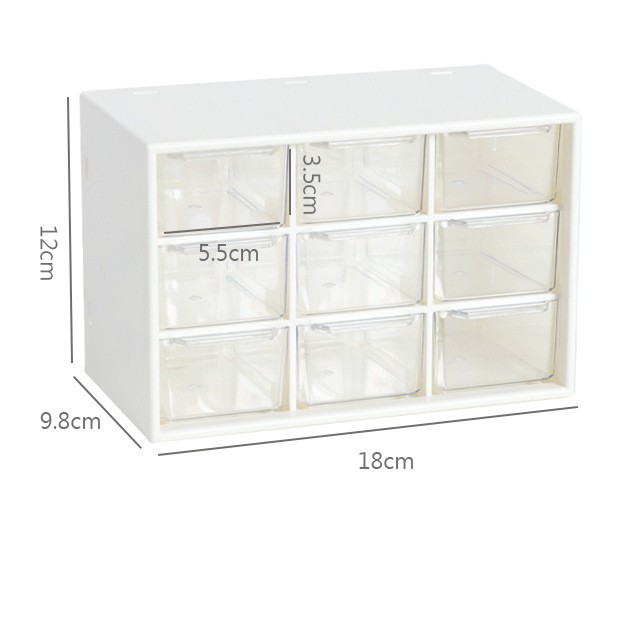 Tủ đựng sticker DecorMe hộp đựng sticker 9 ngăn kệ học để bàn Muji văn phòng phẩm