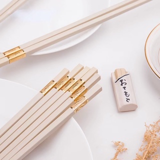 Bộ 1 đôi đũa Chống trượt và nhiệt độ cao du lịch xách tay Đũa hợp kim nhà hàng khách sạn bộ đồ ăn
