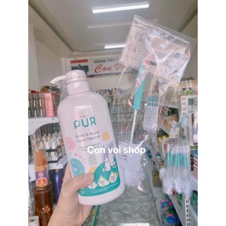Nước rửa bình sữa và núm ti cao cấp Pur