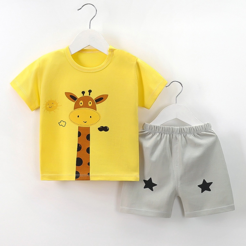 Bộ quần áo trẻ em Minky mom chất thun lạnh , quần áo cộc tay cho bé trai bé gái-1047