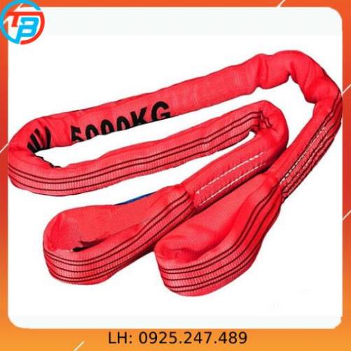 Dây cáp vải cẩu hàng 5 Tấn - bản 125mm - Hệ số 5:1 - 4 Mét CÁP THÉP Thái Bình VinàN
