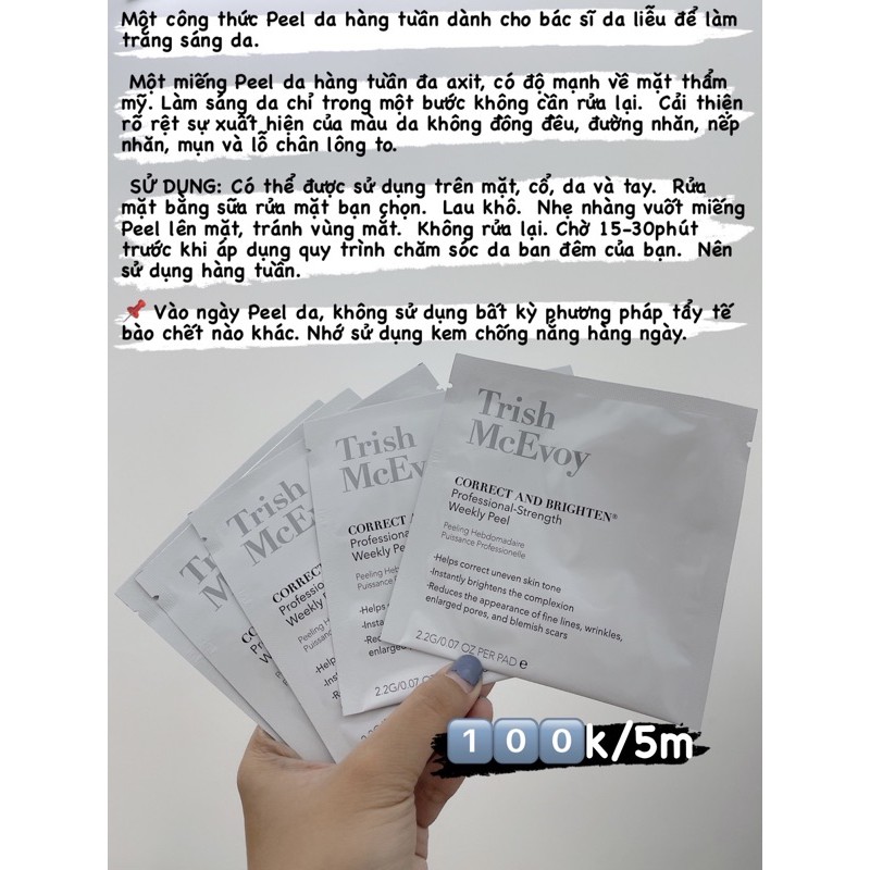 PAD PEEL DA HÀNG TUẦN TRISH MCEVOY