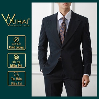 Bộ Vest Nam Cao Cấp, Mẫu Thiết kế Cổ Ve Nhọn Bản To Túi Ốp Ngoài, Dáng Áo 2 Cúc Trẻ Trung Sang Trọng