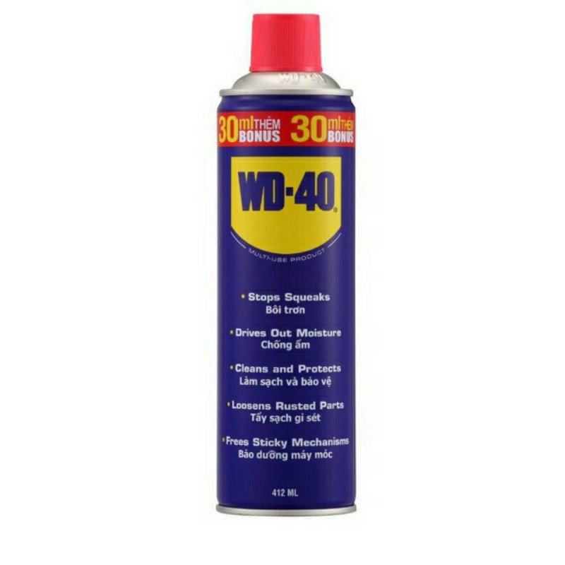 [ GIÁ TỐT NHẤT ] Chai xịt WD 40  xịt chống rỉ, xịt chống ẩm ,xịt bôi trơn 412ml