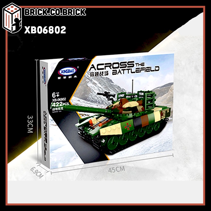 Đồ Chơi Military Moc Army Xếp Hình Xe Tăng Chiến Đấu Quân Sự T72 XB06802