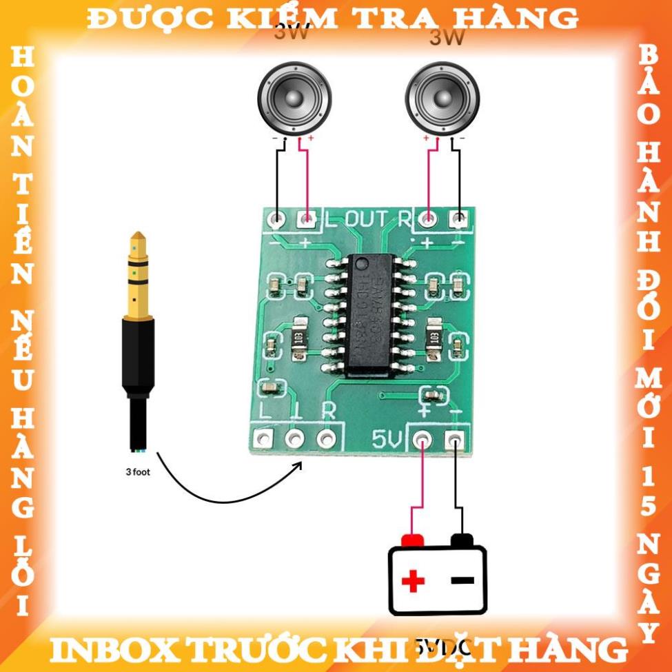 Mạch Khuếch Đại Âm Thanh PAM8403 6W Hifi 2.0 Class D (Không Volume) angthuy