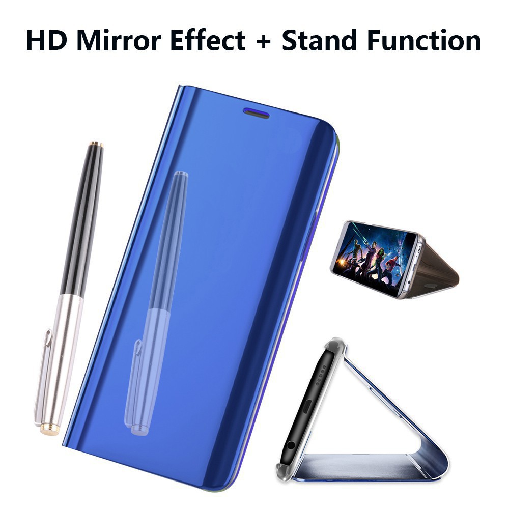 Flip Smart Mirror Stand Oppo F5 / A73 - Autolock Case Hard Cover Mirror S-View Auto Lock Flip cover
