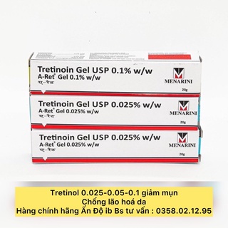[ DATE MỚI CHÍNH HÃNG TỪ BÁC SĨ DA LIỄU ] TRETINOIN GEL USP hỗ trợ điều trị mụn , trẻ hoá da , trắng sáng