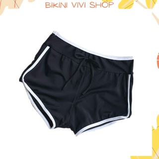 Quần bơi nữ, bikini lẻ dáng đùi viền trắng