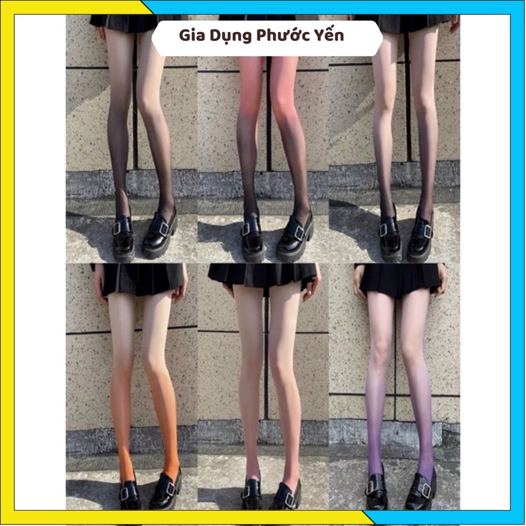 Quần tất siêu mỏng màu đổi màu Gradient phong cách Lolita sành điệu, cá tính cho nữ