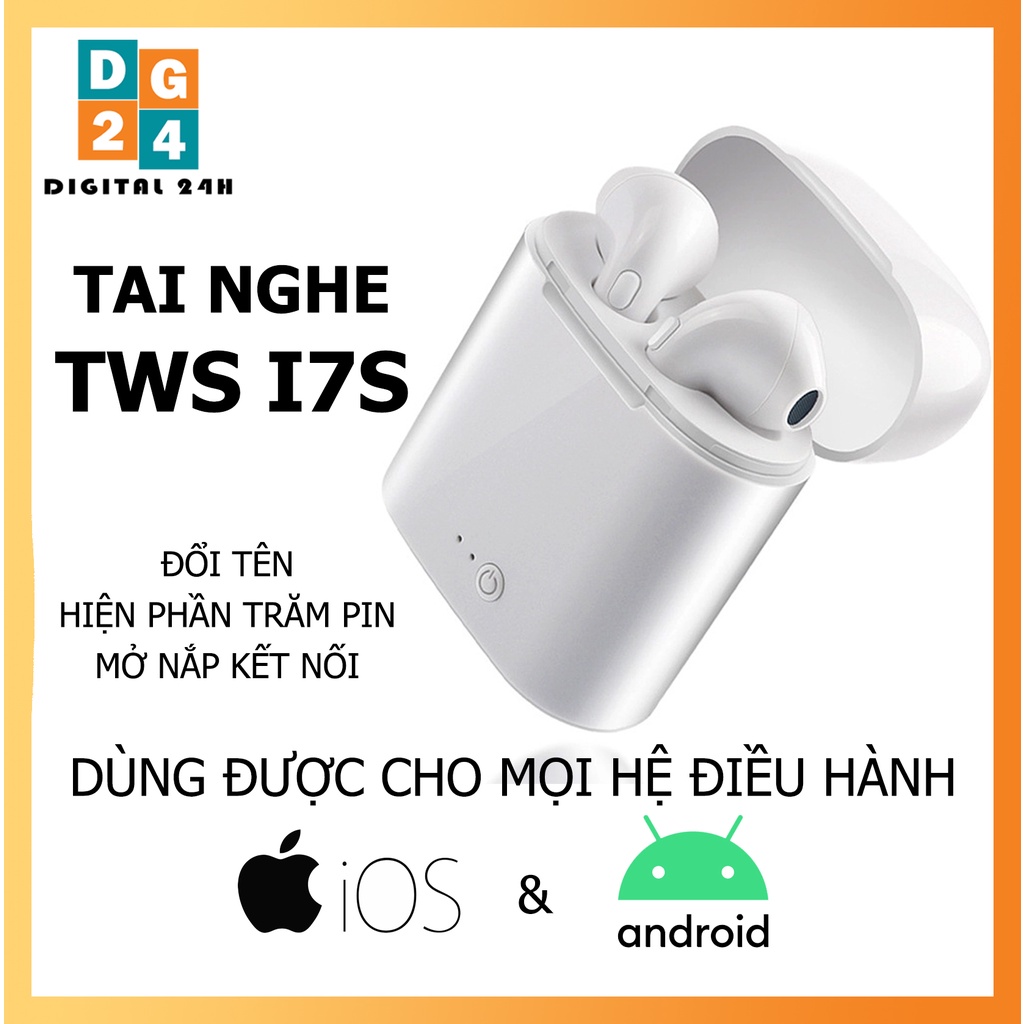 Tai Nghe Bluetooth 5.0 Không Dây TWS I7S Gồm 2 Tai Nghe Kèm Hộp Sạc