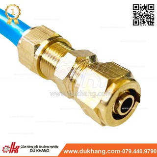 Nối đồng hai đầu siết ống khí nén - 2 đầu siết cam