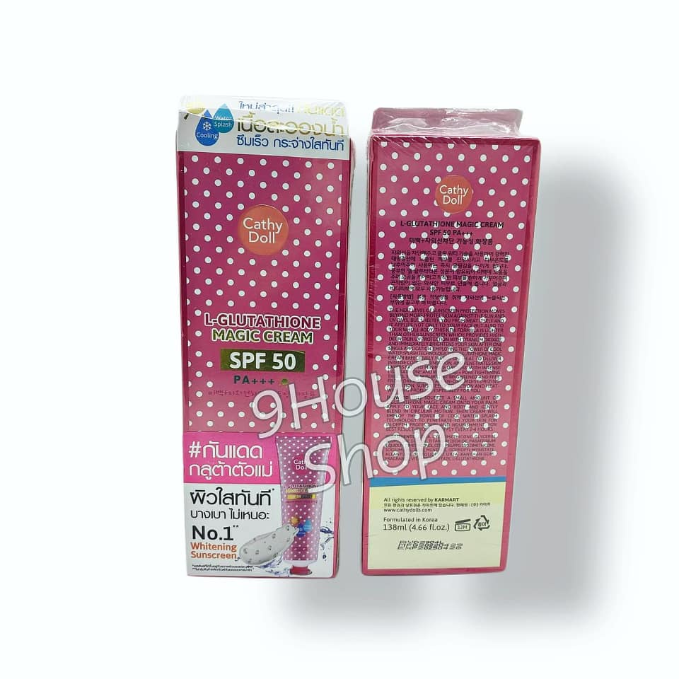 01 Kem Chống Nắng Trắng Da Cathy Doll L-Glutathione Magic Cream SPF 50 PA +++ Thái Lan