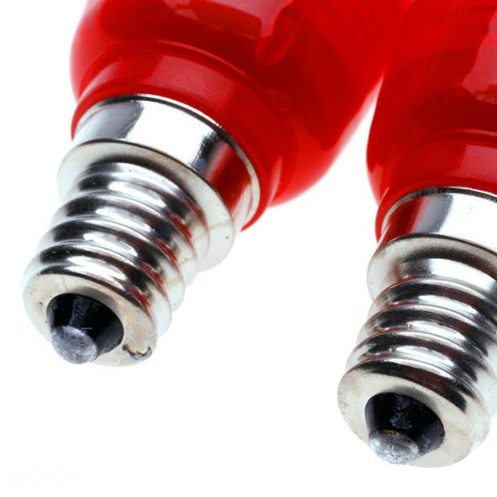 Vĩ 2 Bóng Đèn Cà Na, Bóng Led Trái Ớt 0,5w Thắp Ban Thờ, Thần Tài