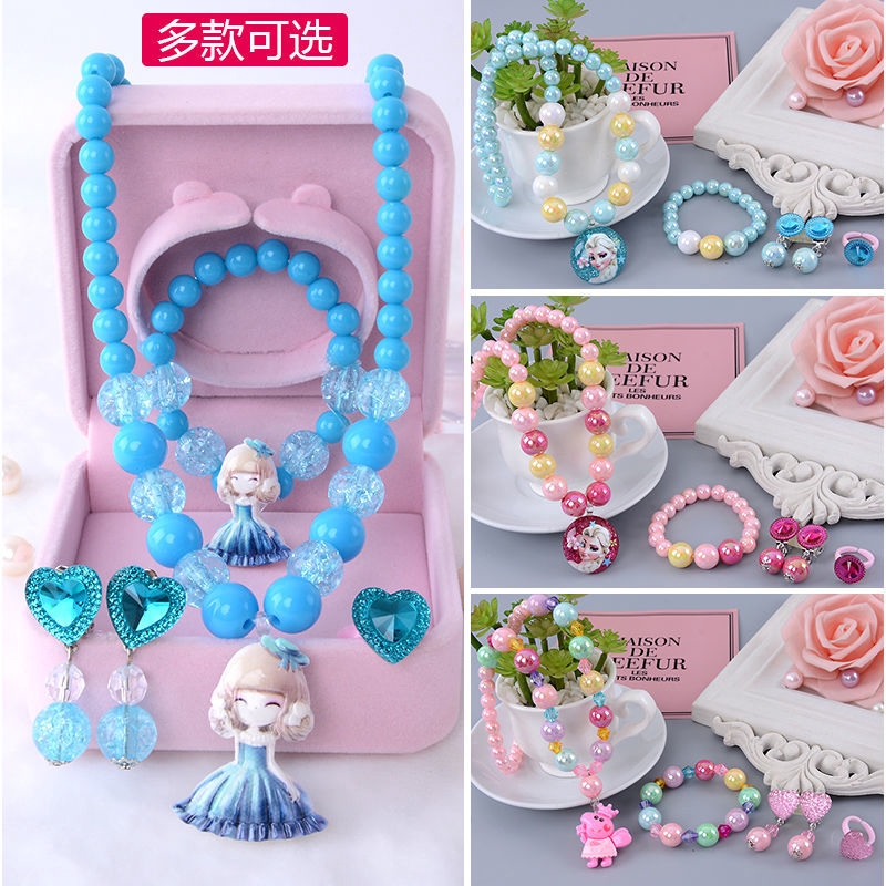 Bộ Trang Sức Dây Chuyền Bông Tai Vòng Tay Hình Mèo Hello Kitty Cho Bé Gái
