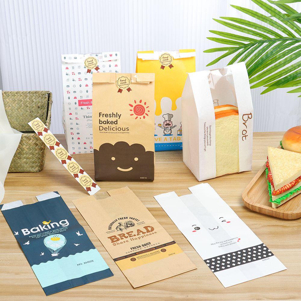 DORAW Set 5 / 10 Túi Giấy Đựng Bánh Kẹo Chống Dầu