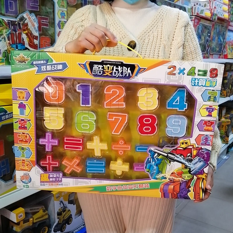 ✒giáo dục trẻ em hình 26 chữ cái biến đổi Robot đồ chơi Đội thay đổi mát mẻ hộp quà lớn món quà cậu bé