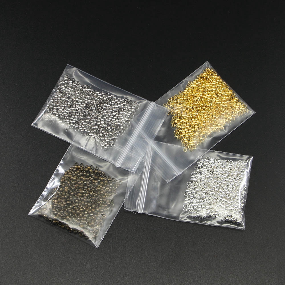 St.kunkka 100 cái / bộ Nhiều màu kim loại Kích thước 1-4mm Hạt đục lỗ Hạt uốn cong để đính hạt tự làm