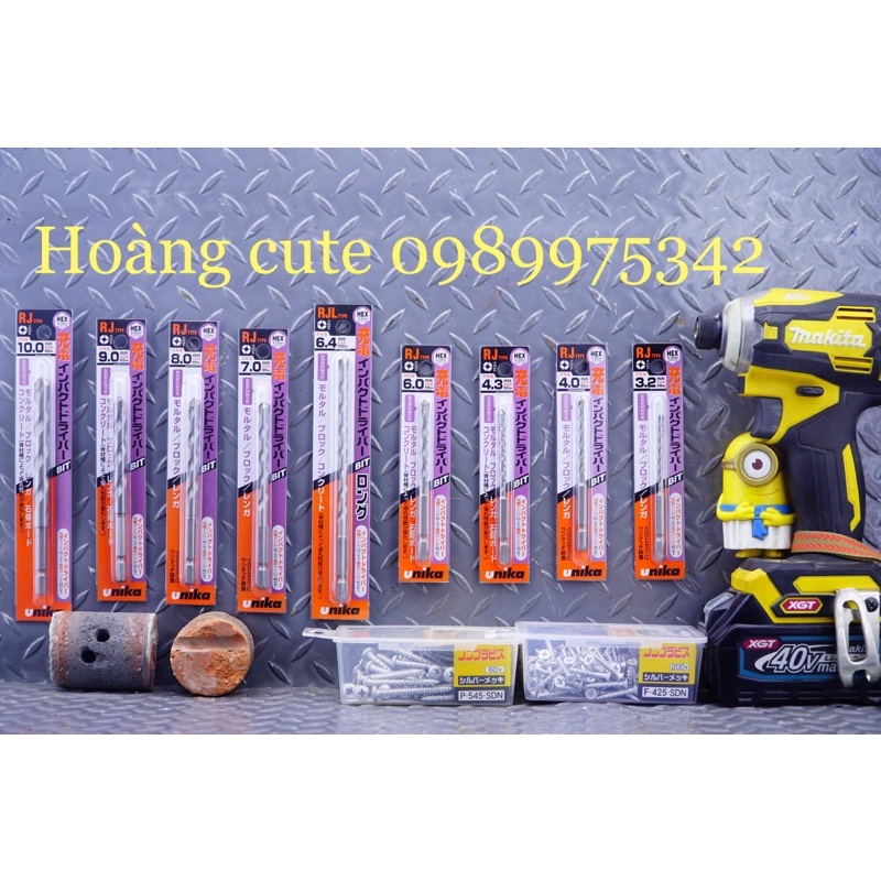 Mũi khoan UNIKA RJ khoan gạch vữa , nhựa dành cho máy bắt vít chân lục giác 1/4"