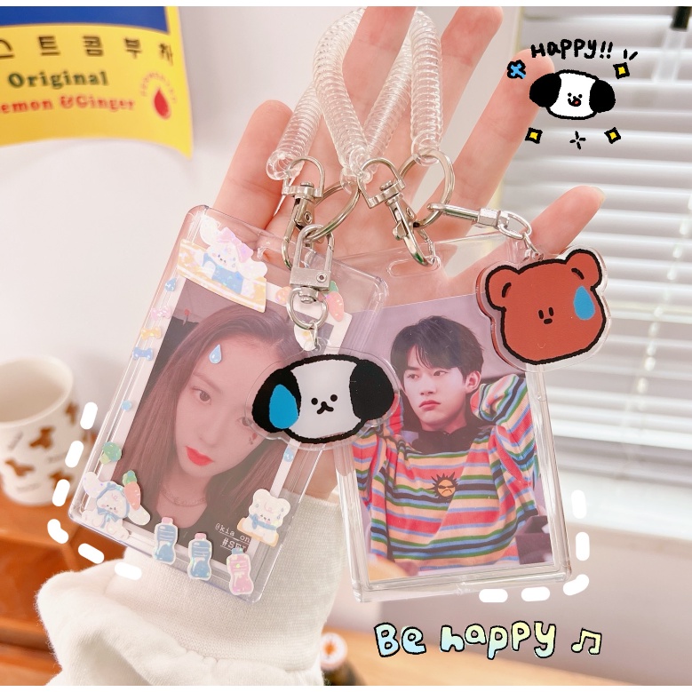 Thẻ đựng bảng tên đeo tay card ảnh thần tượng idol giá rẻ có móc cài balo đa năng cho học sinh sành điệu giá rẻ