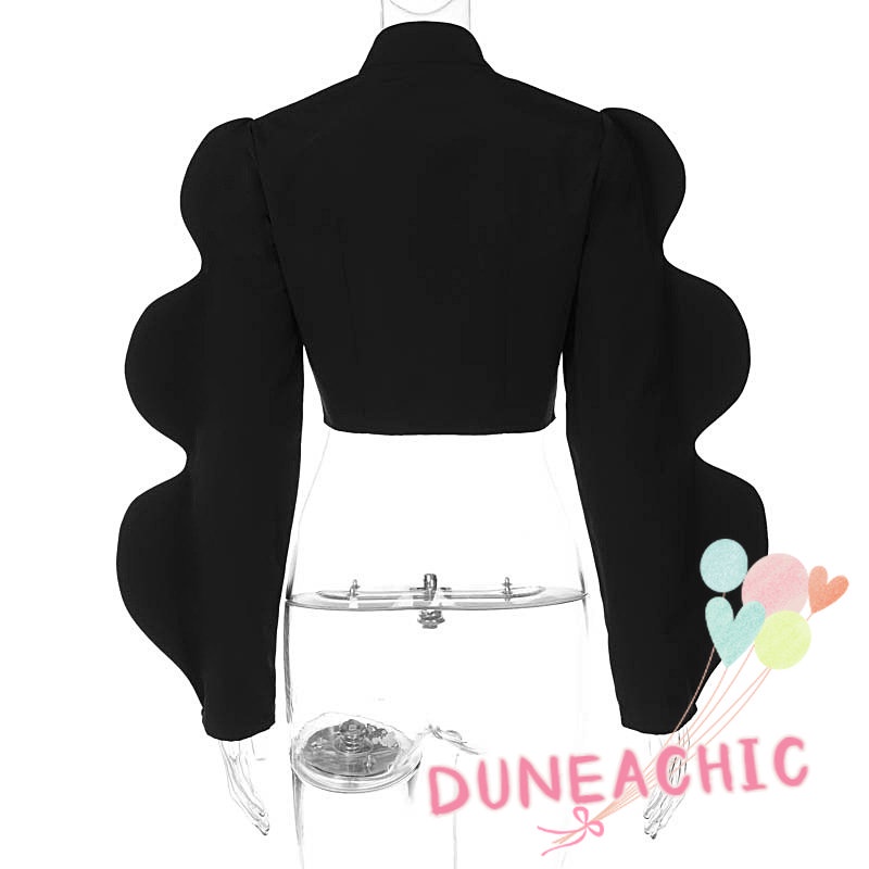 DUNEA Áo khoác cardigan tay dài phối bèo thời trang dành cho nữ