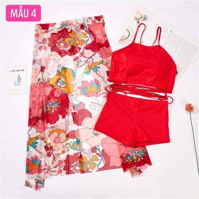 Combo 300k/1 set bikini kèm khăn choàng
