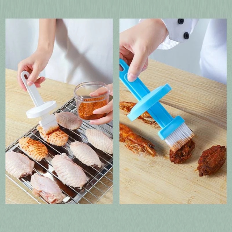 Cọ quét dầu ăn bằng silicone chịu nhiệt độ cao kèm lọ đựng dầu ăn tiện dụng