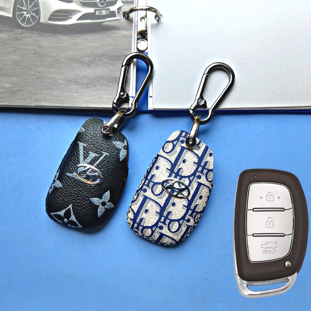 Bao da chìa khóa i10,hyundai tucson,hyundai elentra,sonata (HB 3 móc D Không Dây)