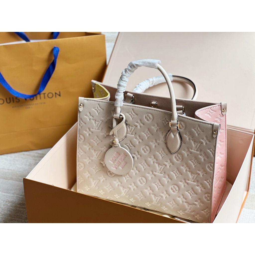 Túi xách nữ da thật thời trang cao cấp Louis Vuitton LV thiết kế họa tiết logo dập nổi thời thượng