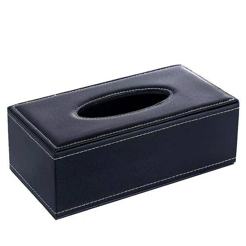 Leather Hotel Tissue Box Wooden Restaurant KTV Hotel Simple Paper Box Advertising Napkin Paper Box h